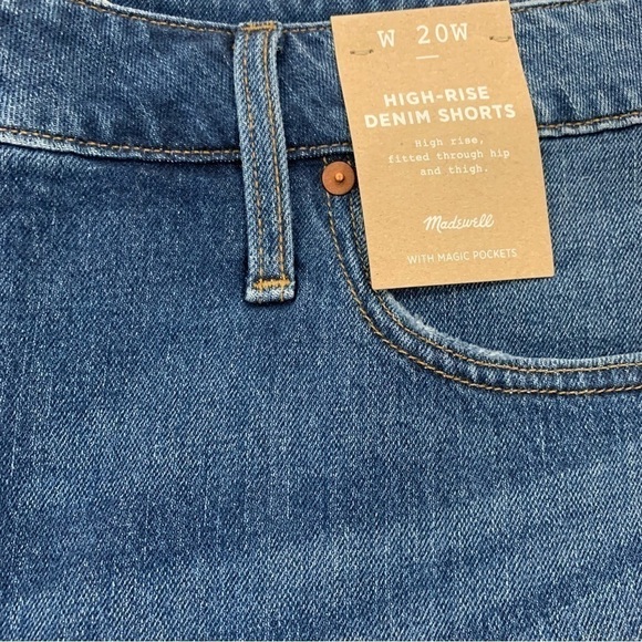 Madewell denim high rise shorts size 20 - Picture 5 of 5